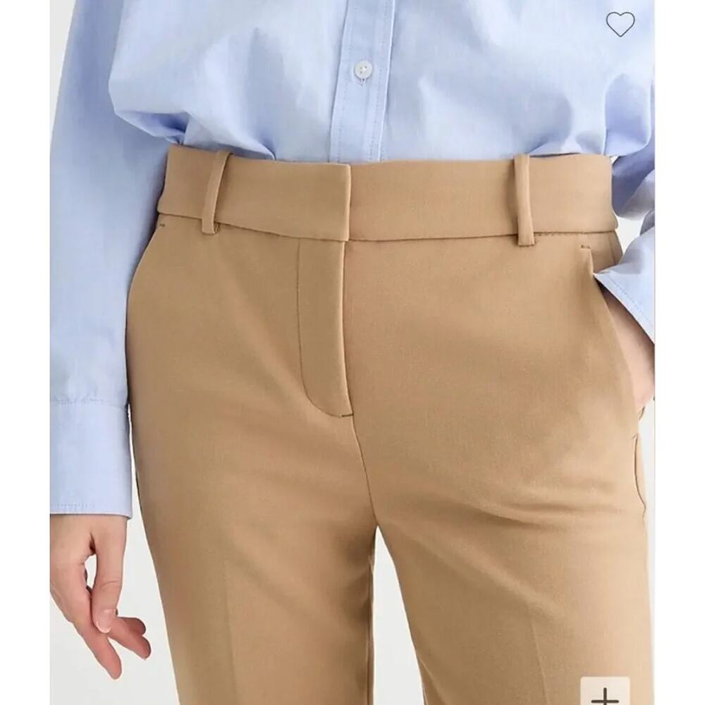 J. Crew Tall Cameron Slim Cropped Pant Four Season Stretch Tan G9062 Size 4T - Picture 2 of 12